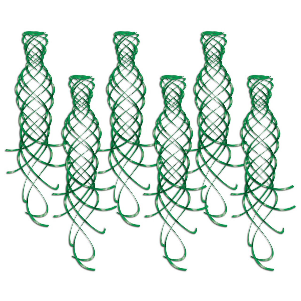 Beistle Club Pack of 36 Green Shimmering Whirl Hanging St. Patrick's Day Decor 20"